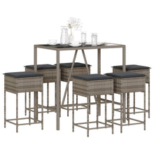 7-Delige Tuinbarset Met Kussens Poly Rattan 6
