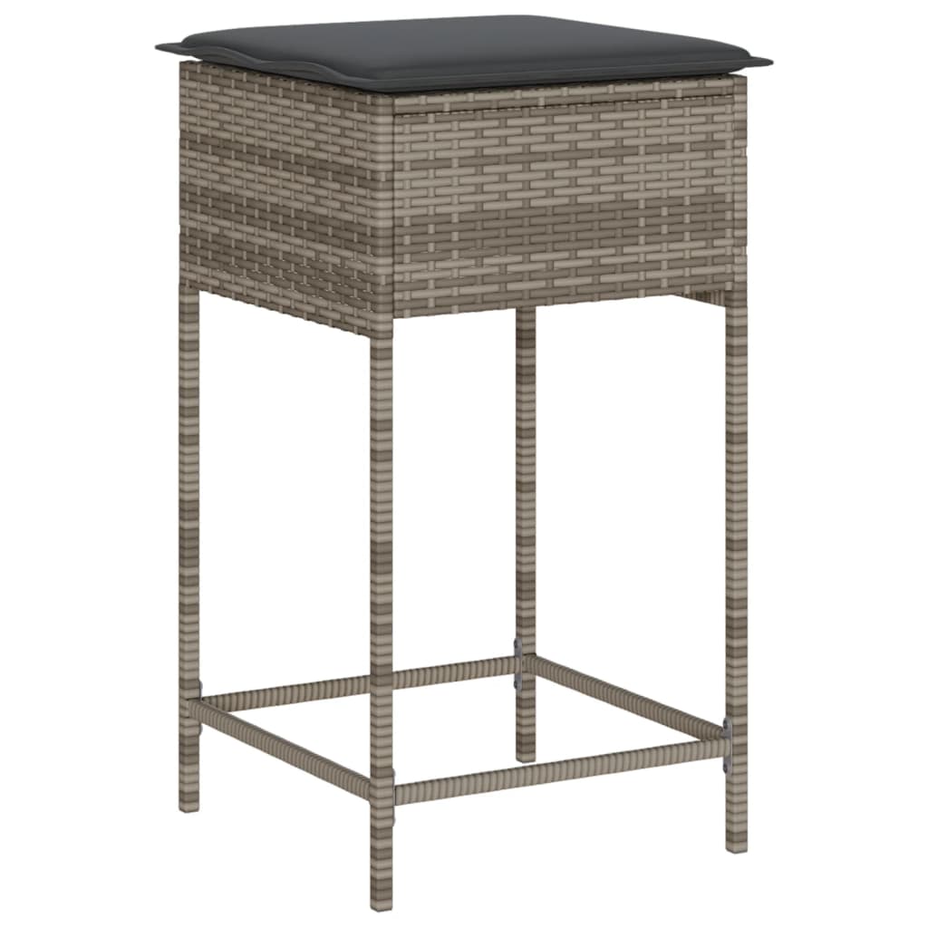 9-Delige Tuinbarset Met Kussens Poly Rattan 8