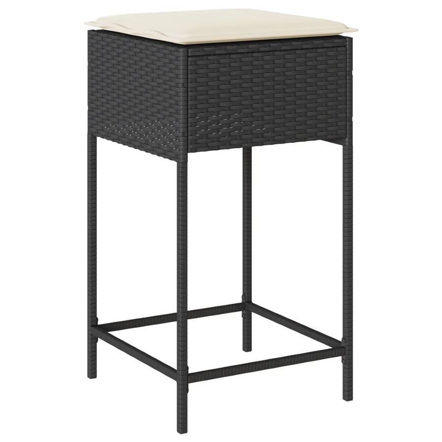 3-Delige Tuinbarset Met Kussens Poly Rattan 2