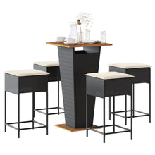5-Delige Tuinbarset Met Kussens Poly Rattan 4