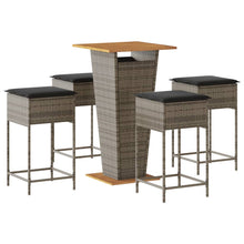 5-Delige Tuinbarset Met Kussens Poly Rattan 4
