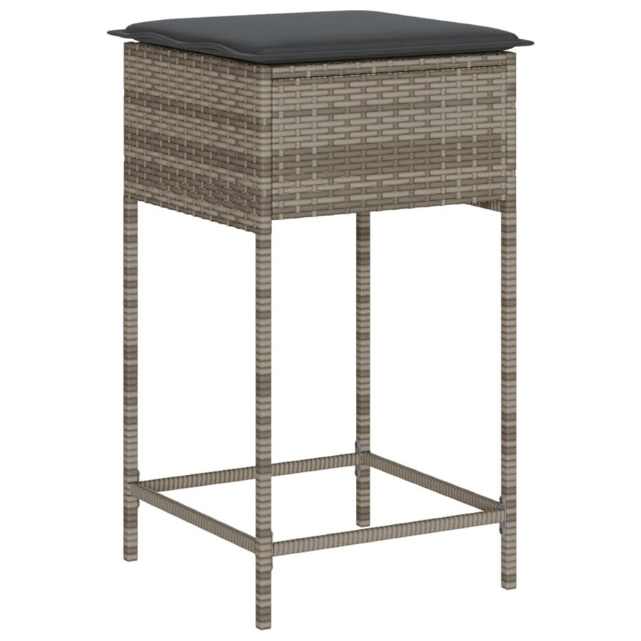 5-Delige Tuinbarset Met Kussens Poly Rattan 4