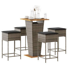 5-Delige Tuinbarset Met Kussens Poly Rattan 4
