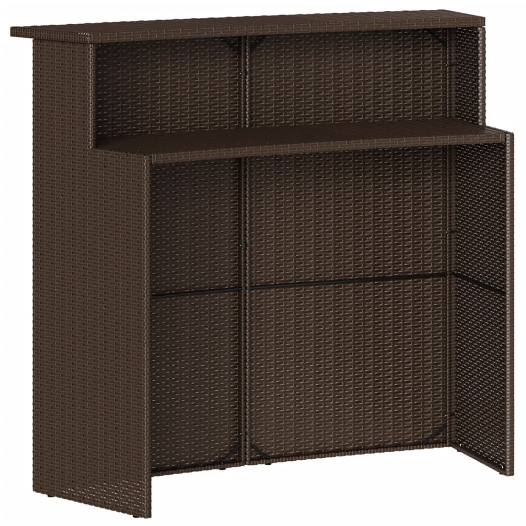 3-Delige Tuinbarset Met Kussens Poly Rattan 2