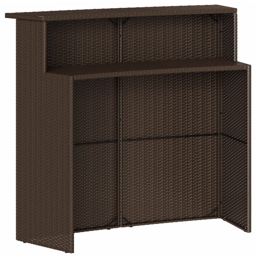 3-Delige Tuinbarset Met Kussens Poly Rattan 2