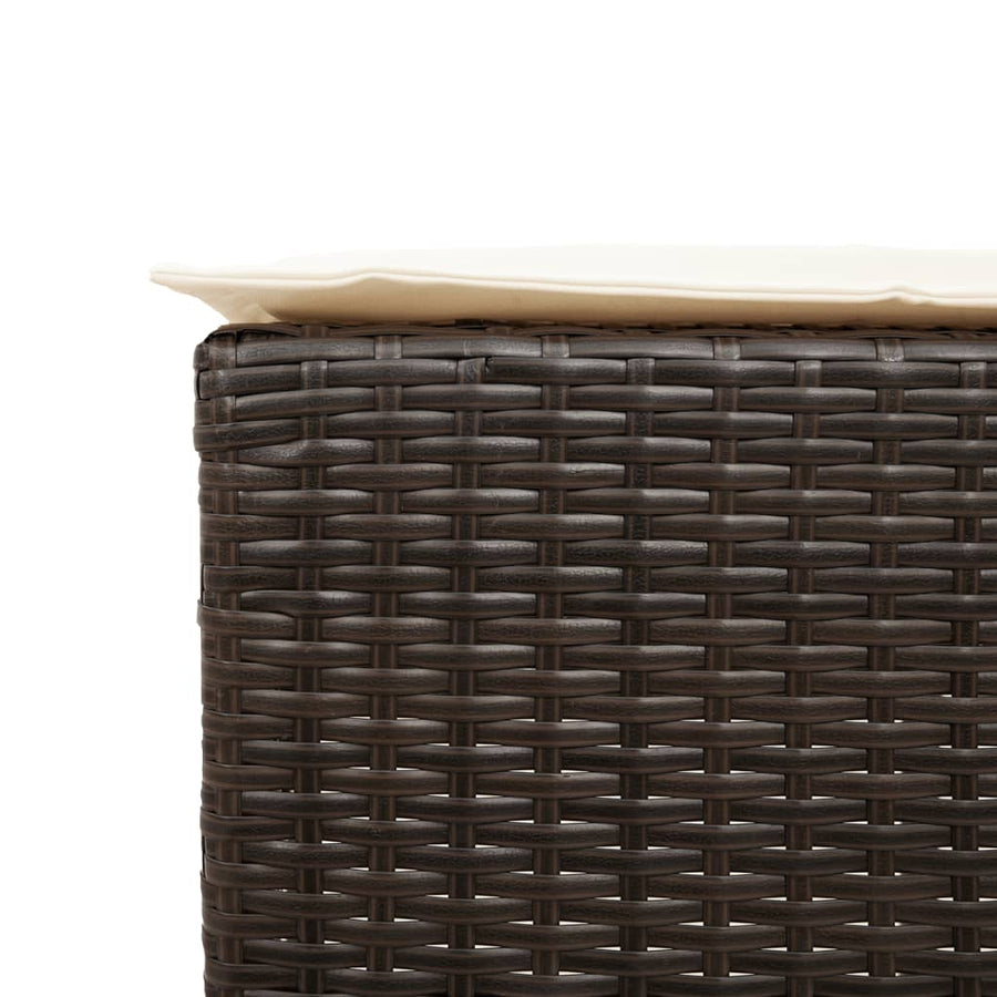 3-Delige Tuinbarset Met Kussens Poly Rattan 2