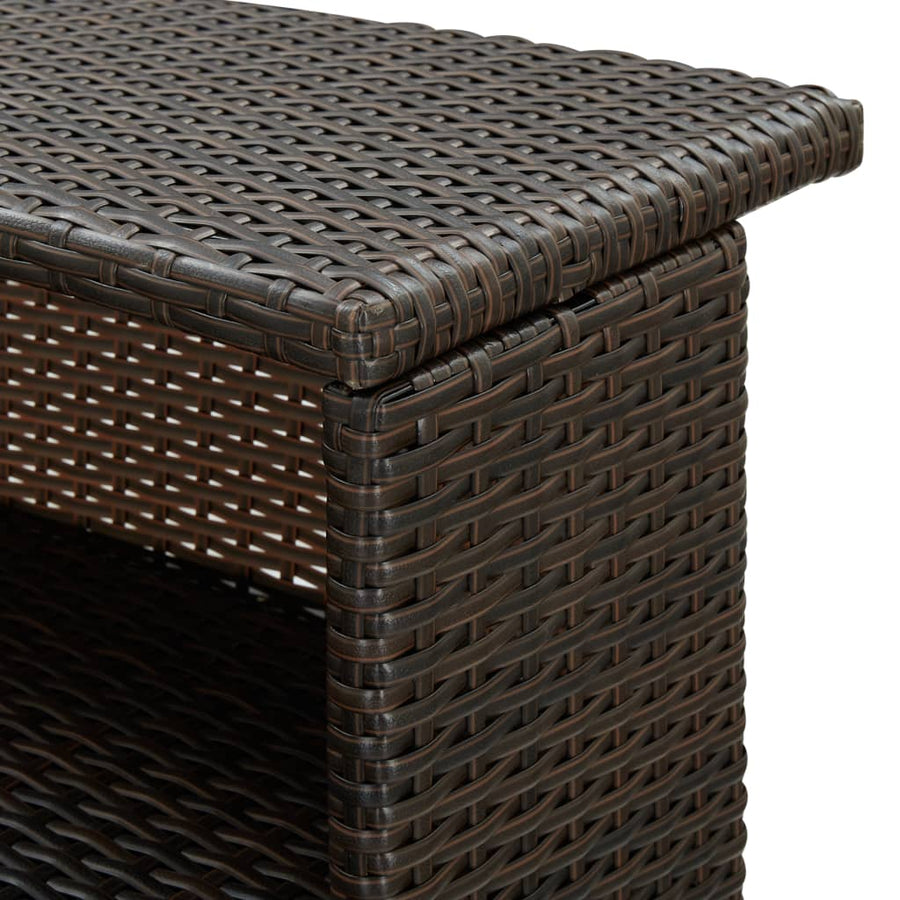 3-Delige Tuinbarset Met Kussens Poly Rattan 2
