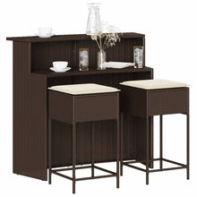 3-Delige Tuinbarset Met Kussens Poly Rattan 2