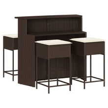 5-Delige Tuinbarset Met Kussens Poly Rattan 4