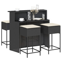 5-Delige Tuinbarset Met Kussens Poly Rattan 4