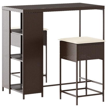 3-Delige Tuinbarset Met Kussens Poly 2