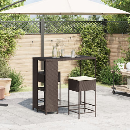 3-Delige Tuinbarset Met Kussens Poly 2