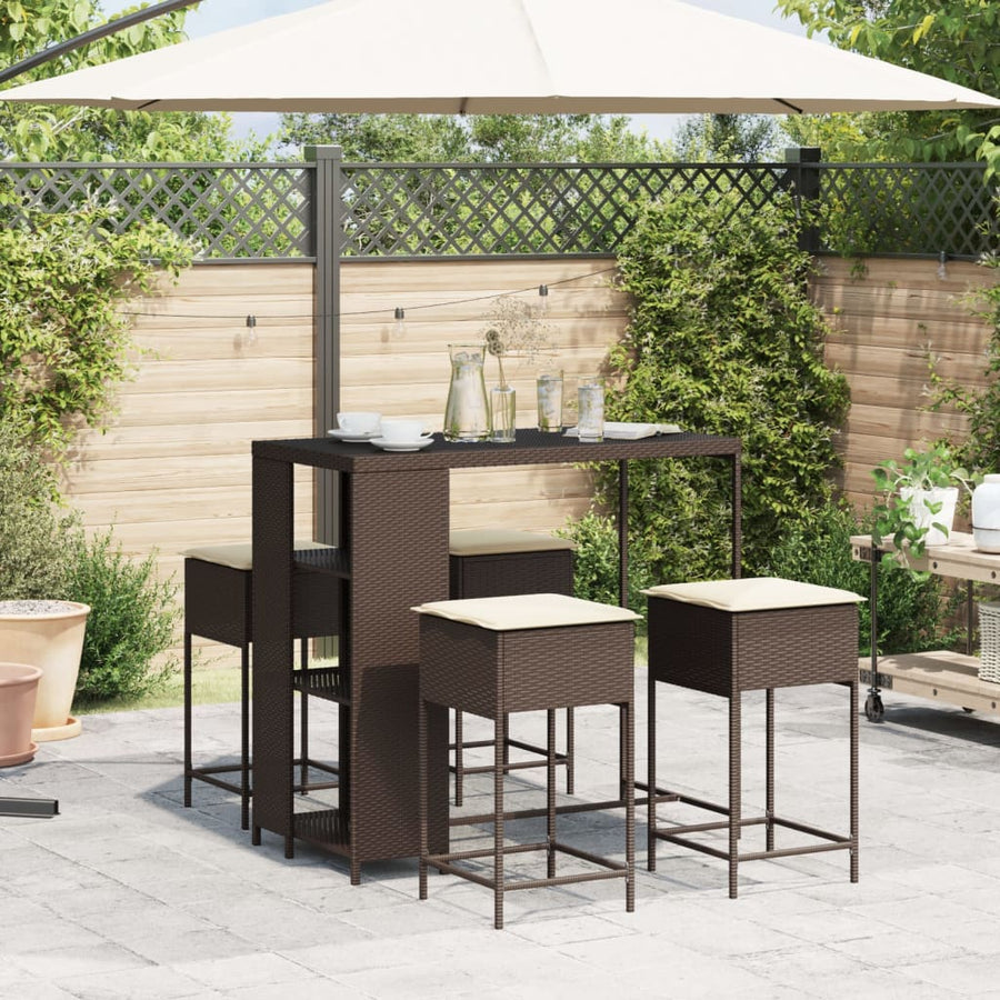 5-Delige Tuinbarset Met Kussens Poly 4