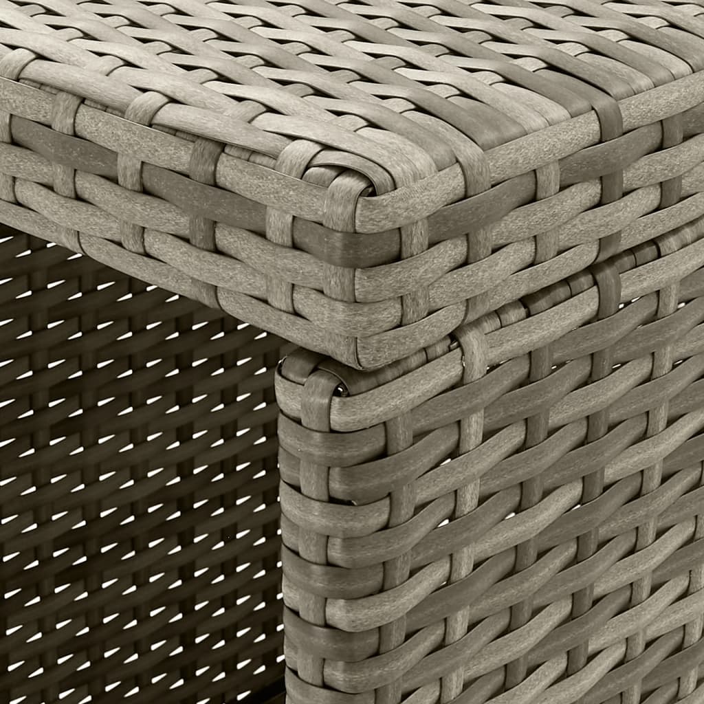 5-Delige Tuinbarset Met Kussens Poly 4 Grijs rattan