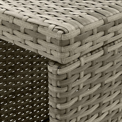 5-Delige Tuinbarset Met Kussens Poly 4 Grijs rattan