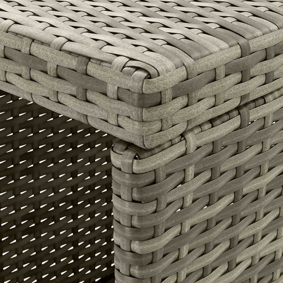 5-Delige Tuinbarset Met Kussens Poly 4 Grijs rattan
