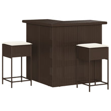 3-Delige Tuinbarset Met Kussens Poly Rattan 2