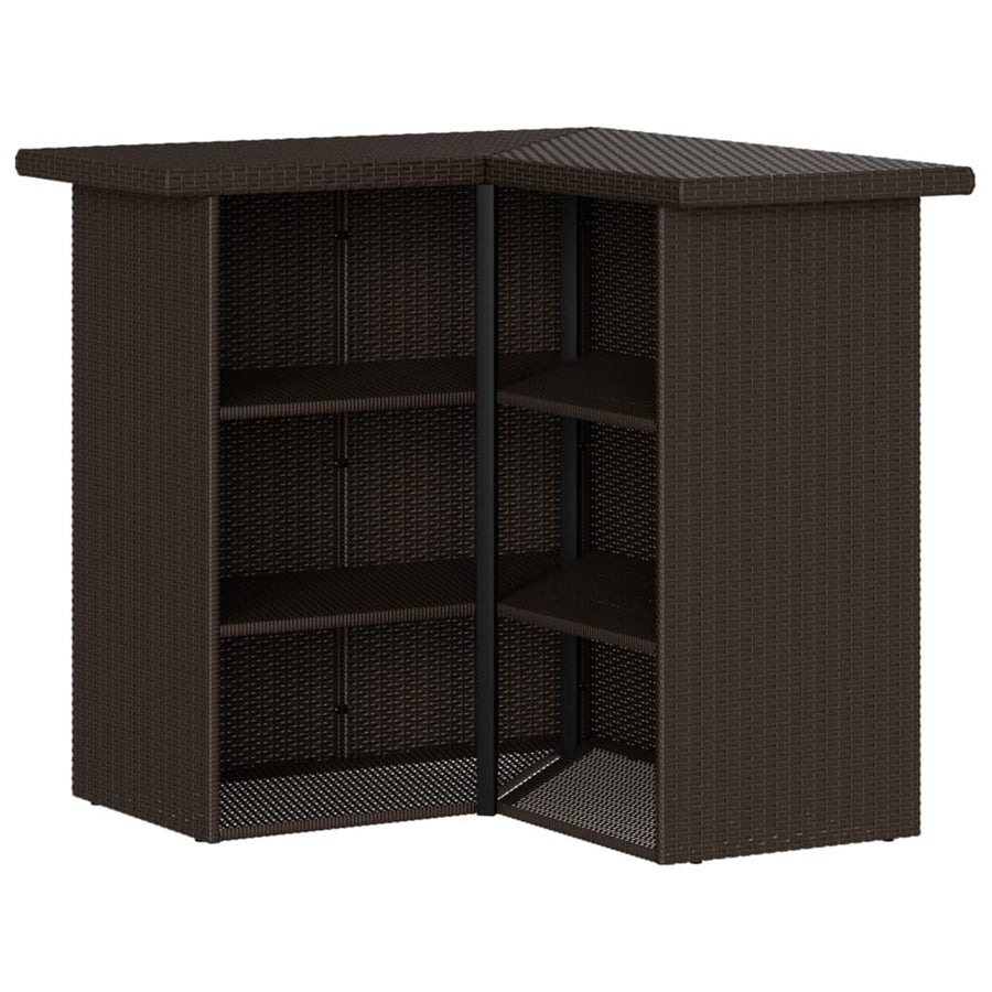 3-Delige Tuinbarset Met Kussens Poly Rattan 2