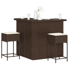 3-Delige Tuinbarset Met Kussens Poly Rattan 2