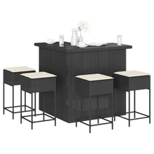 5-Delige Tuinbarset Met Kussens Poly Rattan 4