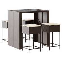 5-Delige Tuinbarset Met Kussens Poly Rattan 4