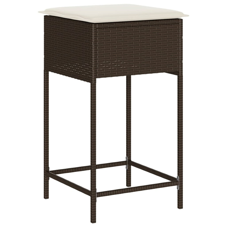 5-Delige Tuinbarset Met Kussens Poly Rattan 4