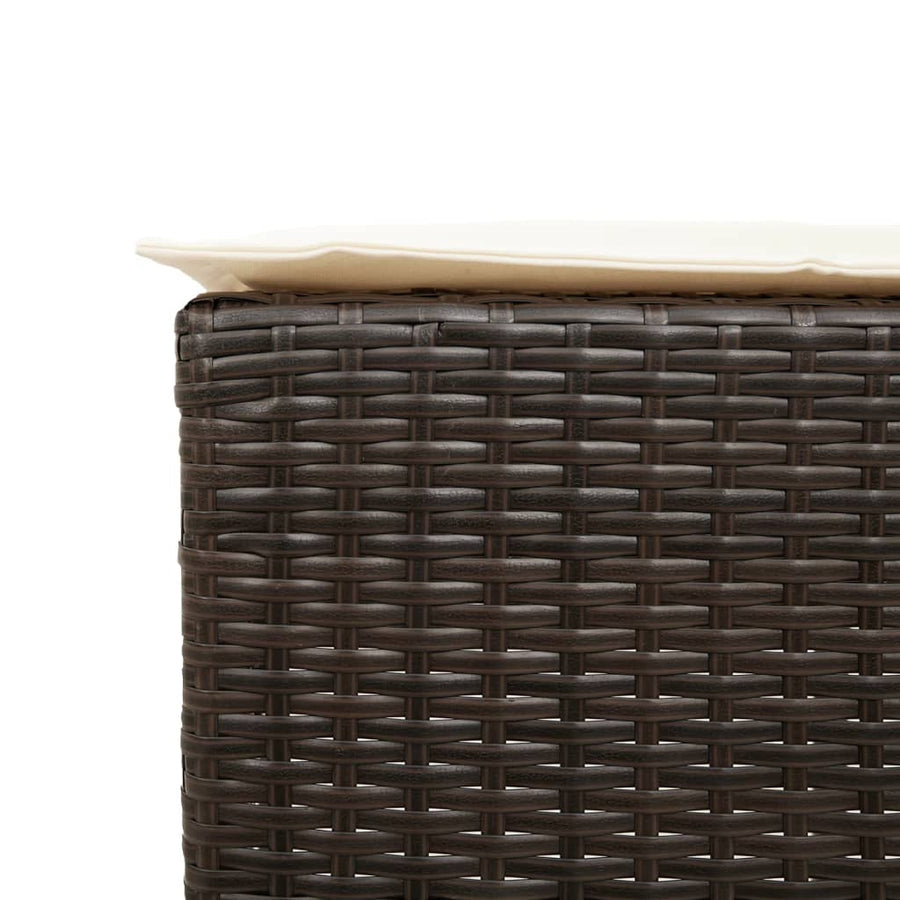 5-Delige Tuinbarset Met Kussens Poly Rattan 4