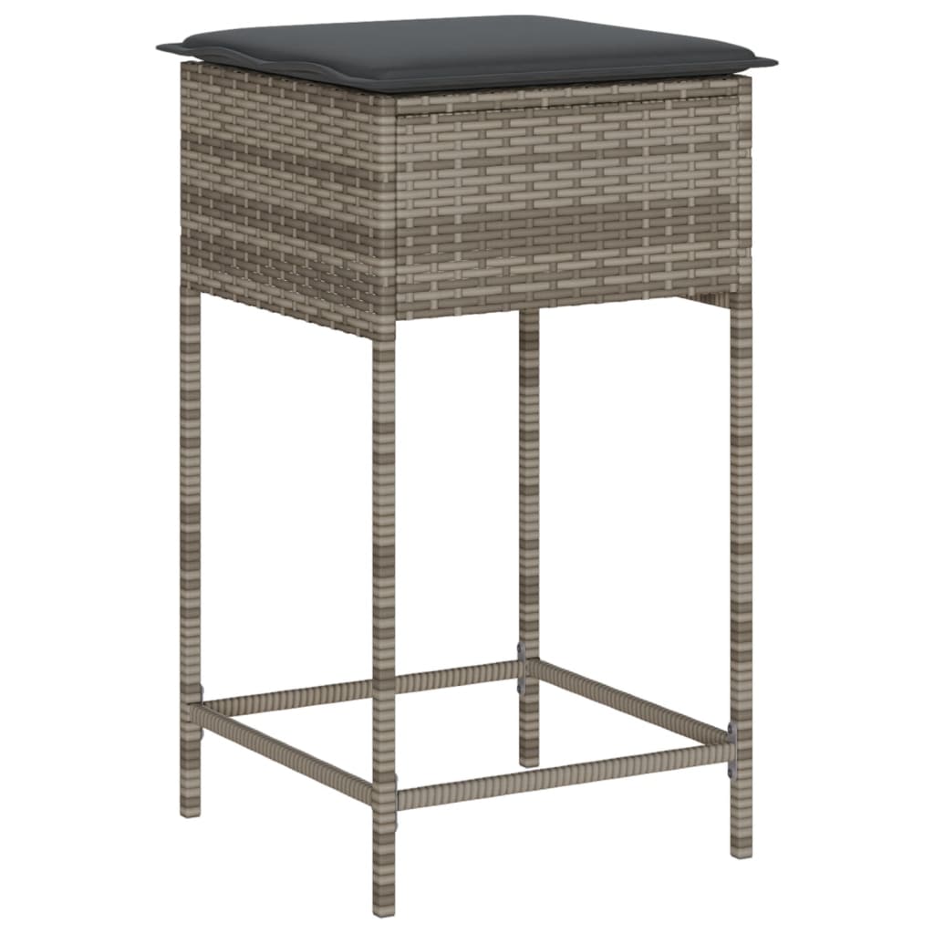 5-Delige Tuinbarset Met Kussens Poly Rattan 4