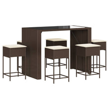 7-Delige Tuinbarset Met Kussens Poly Rattan 6
