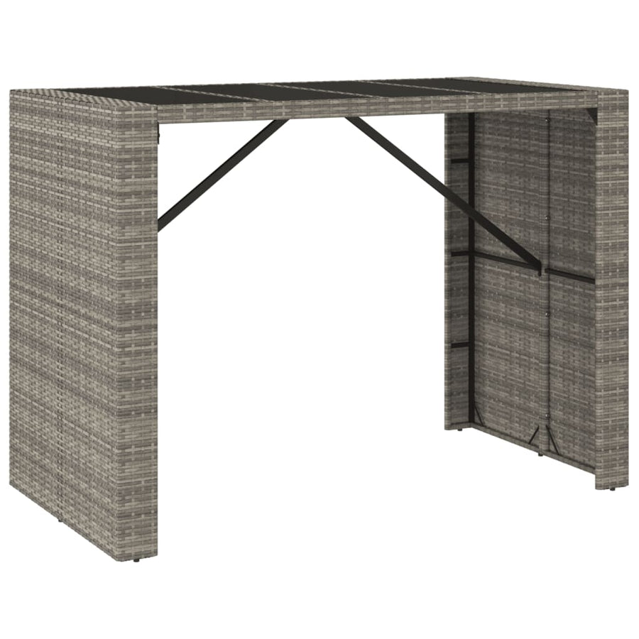 7-Delige Tuinbarset Met Kussens Poly Rattan