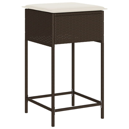 9-Delige Tuinbarset Met Kussens Poly Rattan 8