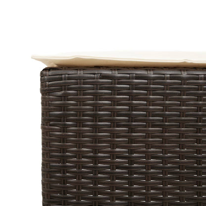 9-Delige Tuinbarset Met Kussens Poly Rattan 8