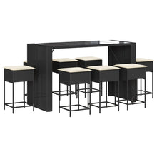 9-Delige Tuinbarset Met Kussens Poly Rattan 8