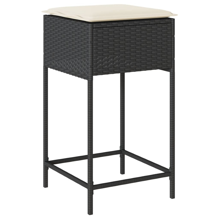 9-Delige Tuinbarset Met Kussens Poly Rattan 8