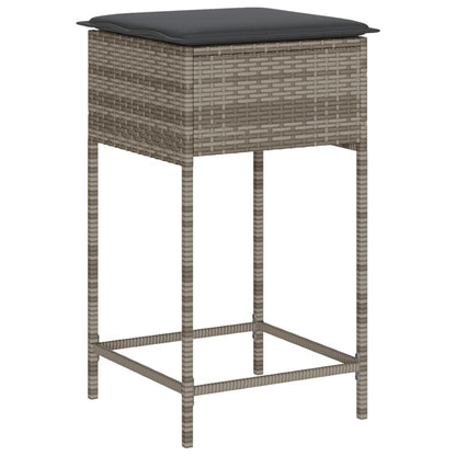 9-Delige Tuinbarset Met Kussens Poly Rattan 8