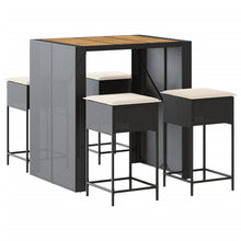 5-Delige Tuinbarset Met Kussens Poly Rattan 4
