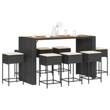 9-Delige Tuinbarset Met Kussens Poly Rattan 8