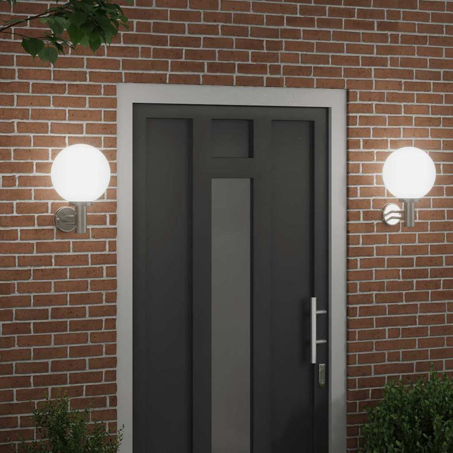 Buiten Wandlamp 2 pcs Zilver 28 x 25 x 38 cm