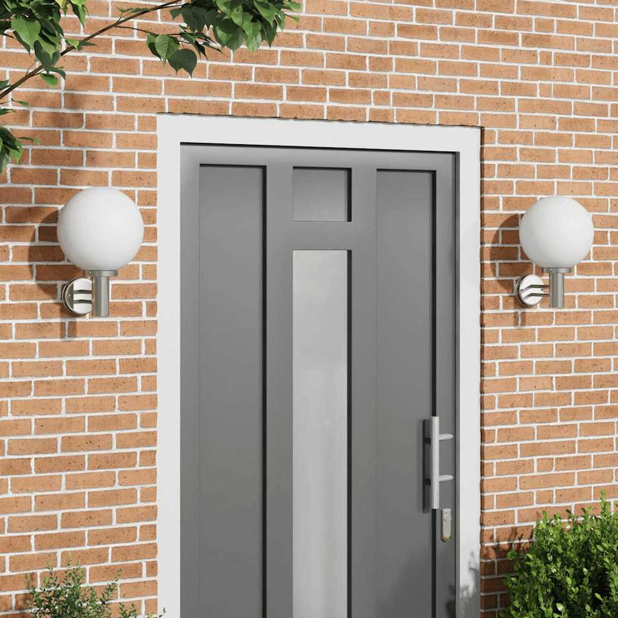 Buiten Wandlamp 2 pcs Zilver 28 x 25 x 38 cm