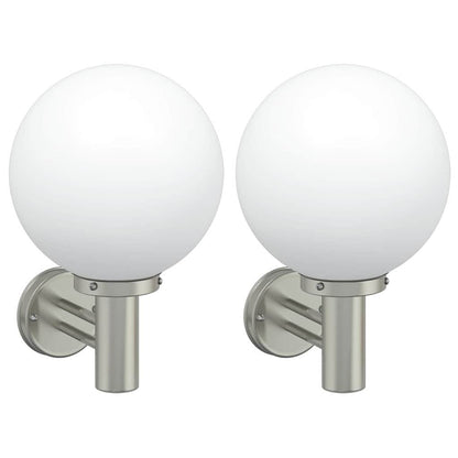 Buiten Wandlamp 2 pcs Zilver 28 x 25 x 38 cm