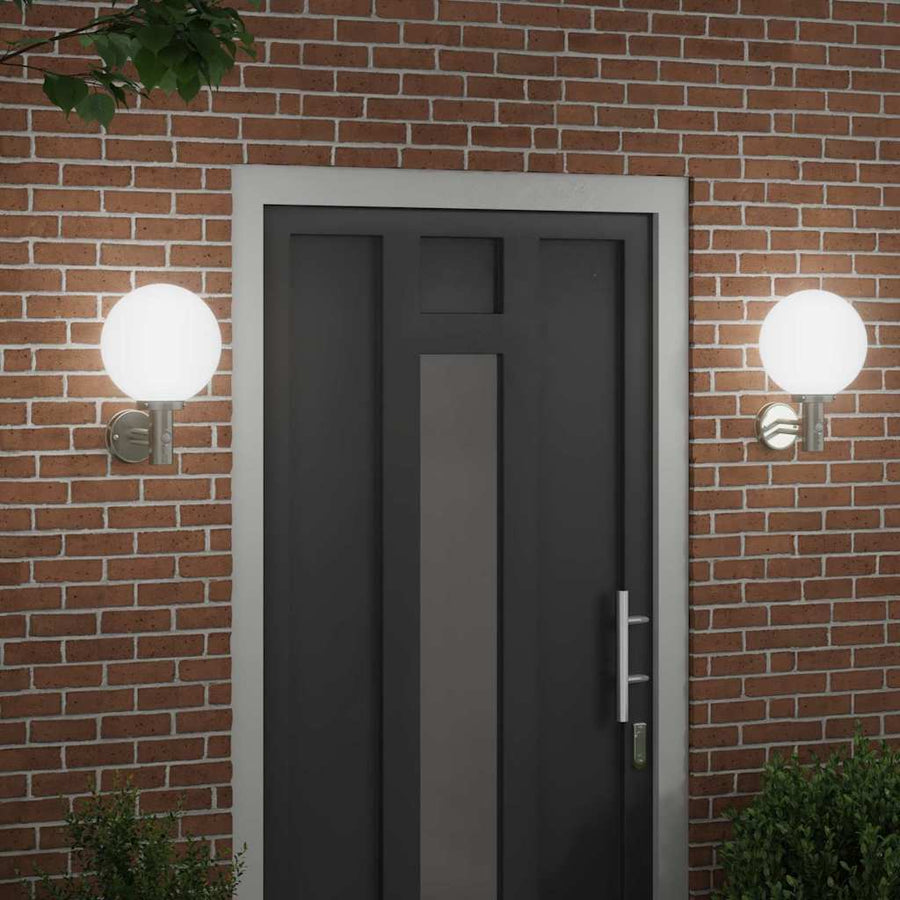 Buiten Wandlamp 2 pcs Zilver 28 x 25 x 38 cm