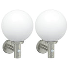 Outdoor Wall Lamp 2 pcs Silver 28 x 25 x 38 cm