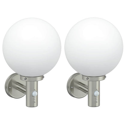 Buiten Wandlamp 2 pcs Zilver 28 x 25 x 38 cm