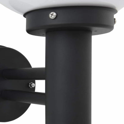 Buiten Wandlamp 2 pcs Zwart 28 x 25 x 38 cm