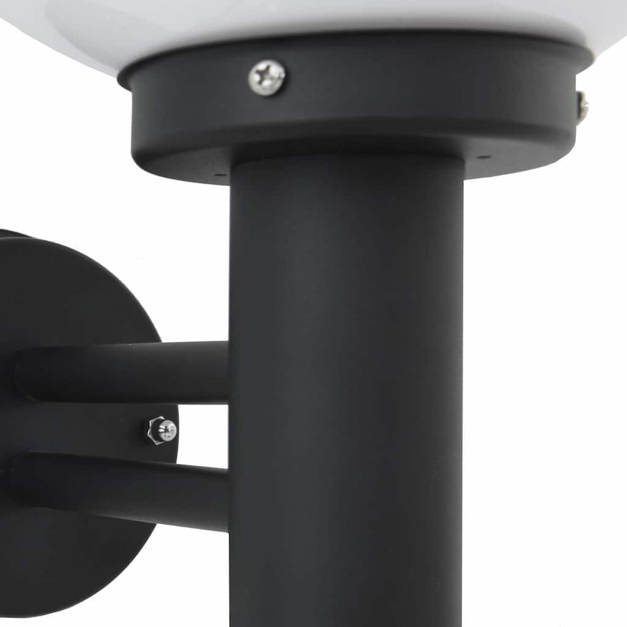 Buiten Wandlamp 2 pcs Zwart 28 x 25 x 38 cm