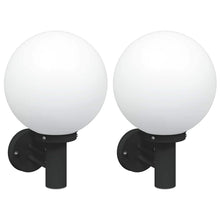 Buiten Wandlamp 2 pcs Zwart 28 x 25 x 38 cm