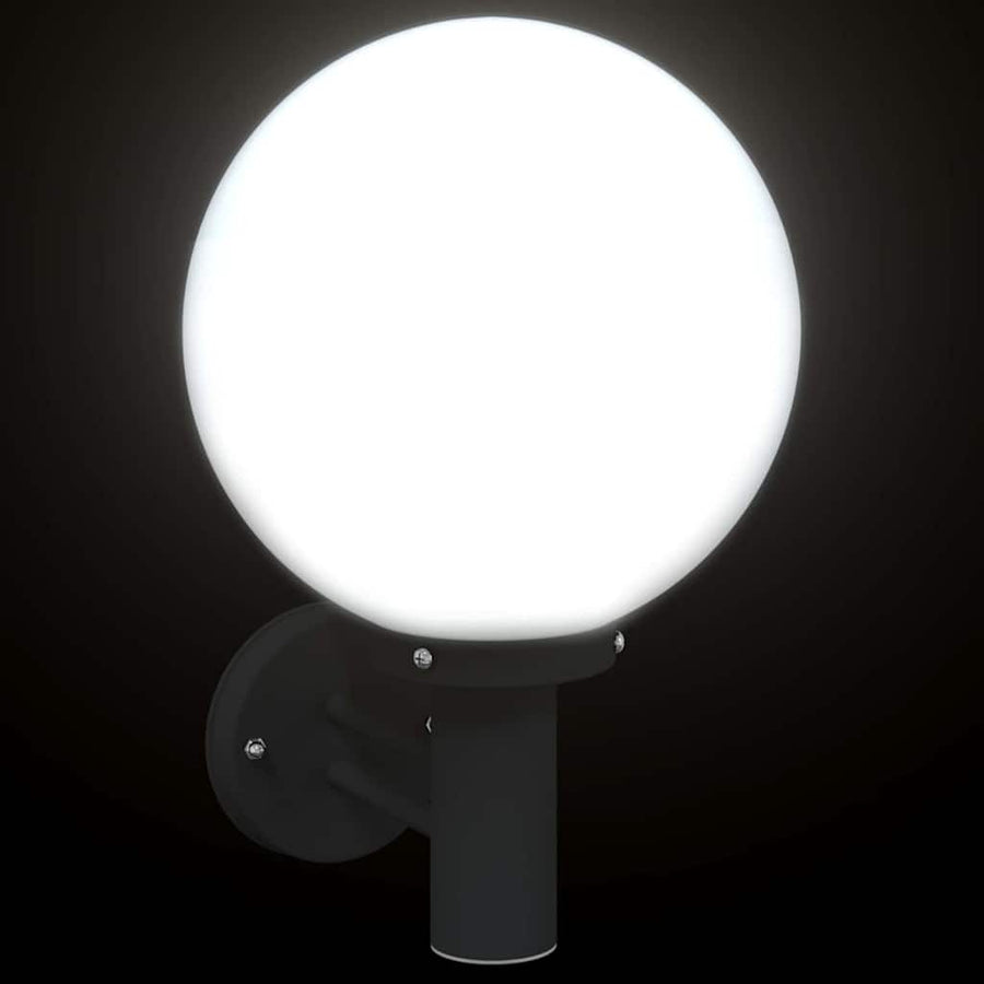 Buiten Wandlamp 2 pcs Zwart 28 x 25 x 38 cm