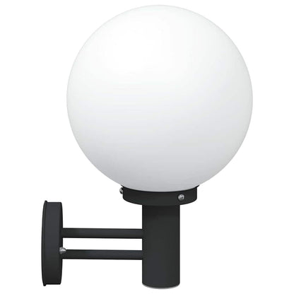 Buiten Wandlamp 2 pcs Zwart 28 x 25 x 38 cm