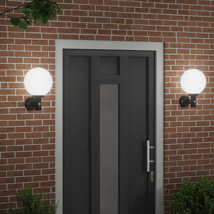 Buiten Wandlamp 2 pcs Zwart 28 x 25 x 38 cm