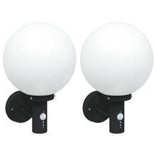 Buiten Wandlamp 2 pcs Zwart 28 x 25 x 38 cm